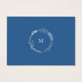 Elégant Mariage monochromatique bleu et argent (Dos)