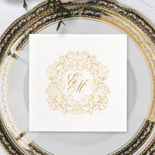 Élégant mariage Monogram Crest