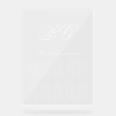 Élégant Mariage Monogramme blanc (Recto)