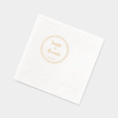Élégant mariage monogrammé Foil empilé serviettes (Gauche)