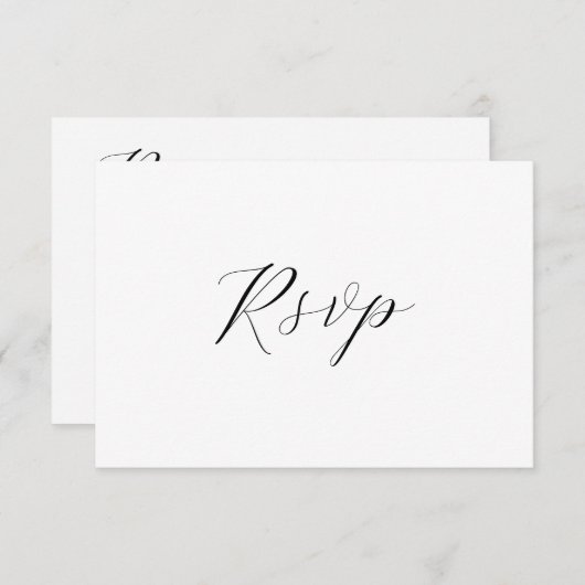 Elégant Mariage musulman minimaliste élégant RSVP (Devant / Derrière)