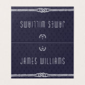 Elégant Mariage nautique Cartes de Ancres Tente (Outside Unfolded)