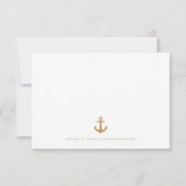 Élégant mariage nautique RSVP carte choix de repas (Dos)