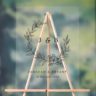 Élégant Mariage noir de couronne fleurie