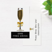 Élégant Mariage noir et blanc Billet de boisson gr (Bureau)