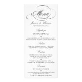 Elégant Mariage Noir Et Blanc Modèles Menu (Devant)