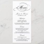 Elégant Mariage Noir Et Blanc Modèles Menu (Devant)
