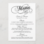 Elégant Mariage Noir Et Blanc Modèles Menu (Devant)