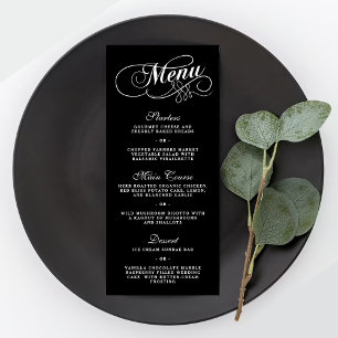 Elégant Mariage Noir Et Blanc Modèles Menu