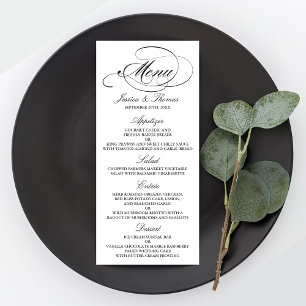 Elégant Mariage Noir Et Blanc Modèles Menu