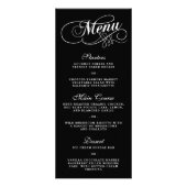 Elégant Mariage Noir Et Blanc Modèles Menu (Devant)