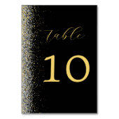 Élégant Mariage noir et or Numéro de table (Par défaut)