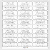 Élégant Mariage noir Étiquettes de adresse invités (Feuille)