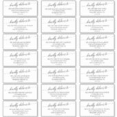 Élégant Mariage noir Étiquettes de adresse invités (Devant)