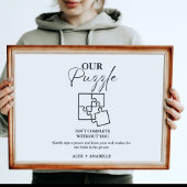 Élégant Mariage noir Puzzle Livre d'or