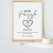 Élégant Mariage noir Puzzle Livre d'or