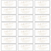 Elégant Mariage or Étiquettes de adresse invités (Devant)