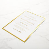 Elégant Mariage Or simple Invitation Foil (Rotation)
