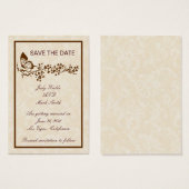 Élégant Mariage Papillon Enregistrer La Carte Date (Devant & derrière)