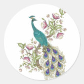 Élégant MARIAGE Peacock ENVELOPE STICKERS (Devant)