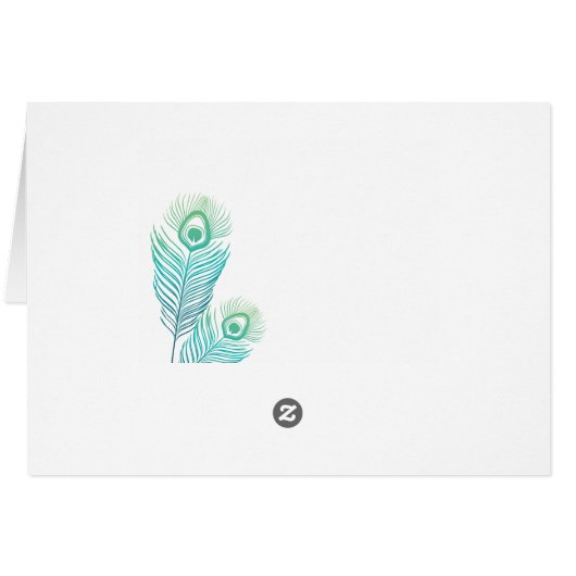 Élégant Mariage Peacock Or (Dos Horizontal)