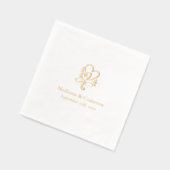 Élégant Mariage Personnalisé Gold Foil serviettes  (Gauche)