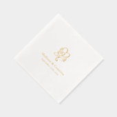 Élégant Mariage Personnalisé Gold Foil serviettes  (Droite)