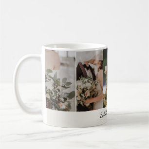 Élégant mariage personnalisé photo et nom Mug