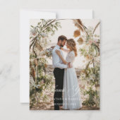 Élégant mariage photo Calligraphie Merci (Devant)