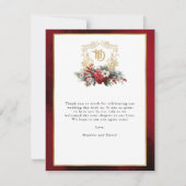 Élégant mariage photo Calligraphie Merci (Dos)