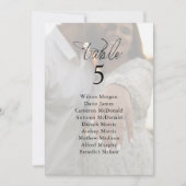 Elégant Mariage photo carte de table (Devant)