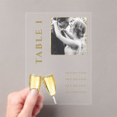 Élégant Mariage photo Champagne Numéro de table (In situ (ordinateur de poche))