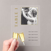 Élégant Mariage photo Champagne Numéro de table (In situ (ordinateur de poche))