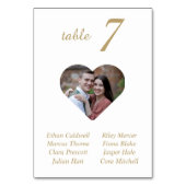 Élégant Mariage photo en or unique carte de siège (Par défaut)