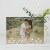 Élégant mariage photo Enregistrer la carte de date (Debout devant)