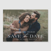 Élégant mariage photo Enregistrer la date Carte ma (Devant)