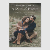 Élégant mariage photo Enregistrer la date Carte ma (Devant)