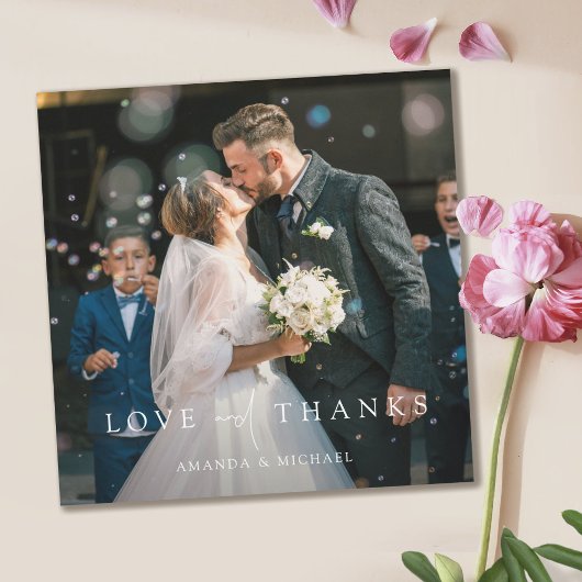 Élégant Mariage photo Merci magnétique Modèle