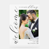 Elégant Mariage photo moderne Bienvenue (Recto)