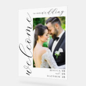 Elégant Mariage photo moderne Bienvenue (Angle)