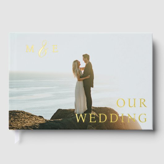 Élégant Mariage photo Monogram Foil (Recto)
