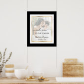 Elégant Mariage photo noir et blanc Affiche de bie (Cuisine)