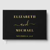 Élégant Mariage Photo Noir Script (Recto)