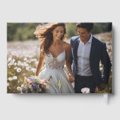 Elégant Mariage photo personnalisé Monogram Gold (Verso)