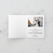 Élégant mariage photo plié Merci (Intérieur)