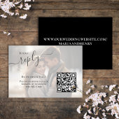 Elégant mariage photo RSVP Qr Code