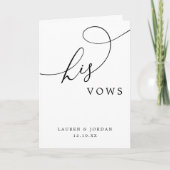 Élégant Mariage Photo Simple Sa Carte Vows (Devant)