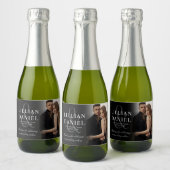 Élégant Mariage photo Sparkling Wine Étiquette (Bouteilles)