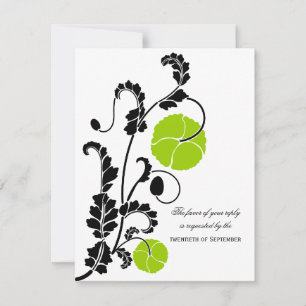 Elégant Mariage Poppy RSVP / Cartes de réponse