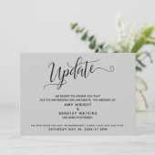 Élégant Mariage reporté Faire-part Grey (Debout devant)